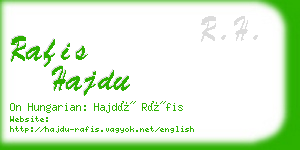 rafis hajdu business card